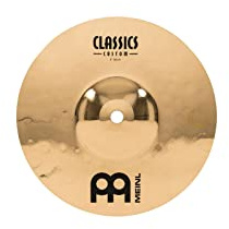 Meinl Cymbals Classics Custom Brilliant Plato Splash de 8 pulgadas (20,32cm) Platillos de Batería - Bronce B12, Acabado Brillante (CC8S-B)