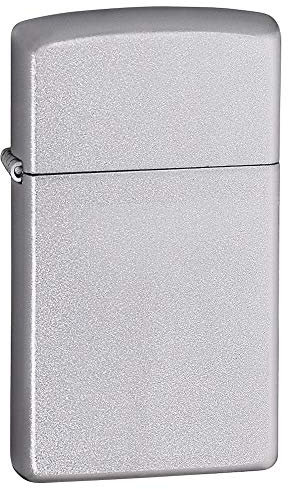 Zippo Briquet tempête – Design Fin satiné chromé, Modèle de Base – Rechargeable – Réutilisable – Design Coupe-Vent – Boîte Cadeau – Fabriqué aux États-Unis