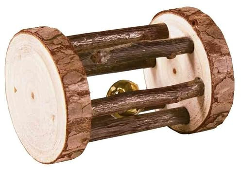 TRIXIE 2X Spielrolle mit Schelle, Natural Living, ca. ø5x7cm