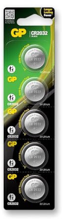 GP Battery Lithium Knopfzelle CR2032 5er Blister