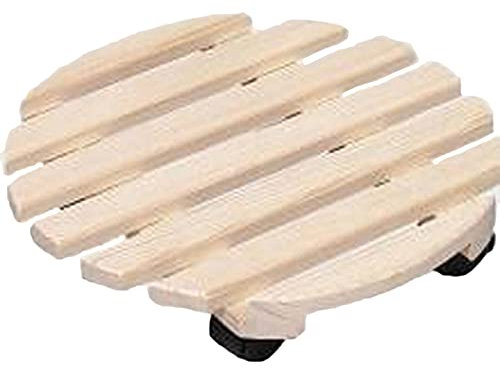 Siena Garden 945896 Holz-Rolluntersetzer, rund Buche, 6 und 2 Latten