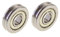Preamer Kugellager-Führungsrolle, 2 Stück, 2 mm V-Nut, V6200ZZ, 10 x 35 x 9 mm, Stahl, abgedichtet