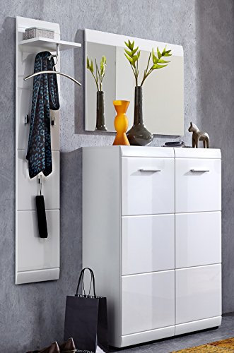 Germania 8786-84 GW-Adana Garderoben-Set, MDF, beschichtete Spanplatte, weiß, 36.00 x 140.00 x 197.00 cm