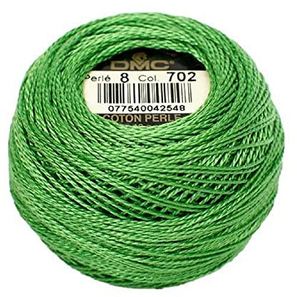DMC 116 8-702 Pearl Cotton Thread Balls, Kelly Green, Size 8