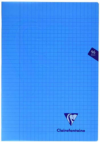 Clairefontaine 293161AMZC Lot de 2 Cahiers Agrafés Mimesys - A4 21x29,7 cm - 96 Pages Grands Carreaux - Papier Blanc 90 g - Couverture Polypro Couleurs Aléatoires