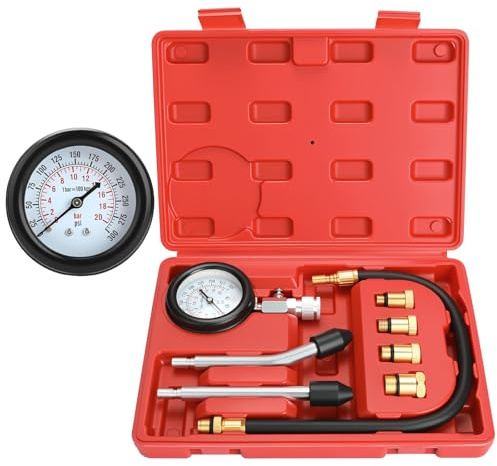 BETOOLL HW0130 8pcs Petrol Engine Cylinder Compression Tester Kit Automotive Tool Gauge