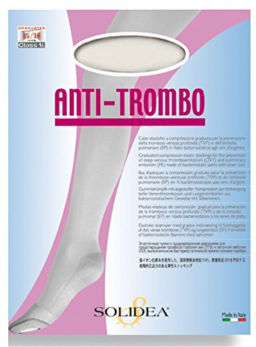 Solidea Calze BIANCO elastiche ANTI TROMBO 15/18 mmHg art. 0361A0 Size L