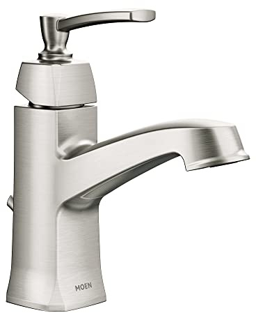 Moen WS84923SRN Conway One-Handle High Arc Bathroom Tap Faucet, Spot Resist Brushed Nickel