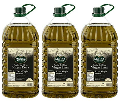 Caja 3 Garrafas PET 5 L | Aceite de Oliva Virgen Extra | Aceites Muñoz - Comprar Aceite de Oliva Virgen Extra Garrafa 5 Litros Caja de 3 unidades