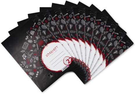 Landré Schulheft A4, 16 Blatt, Lineatur 22, kariert, 10 Stück