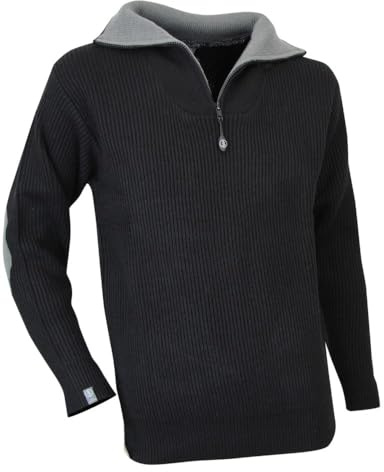 LMA 803170 CACAO Pull Col Camionneur, Noir, Taille 5