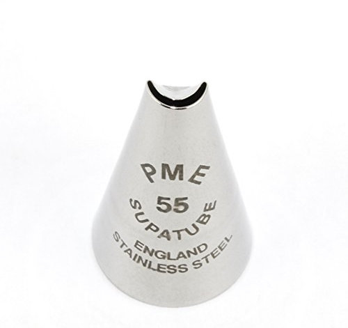 PME ST55 Bocchetta Decorativa Professionale, Acciaio Inossidabile, Argento