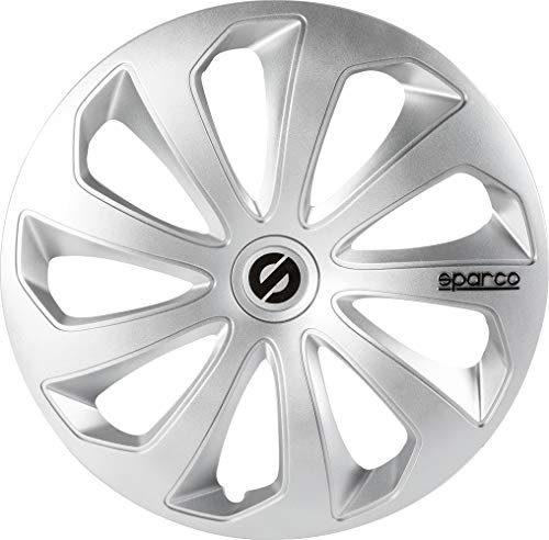 SPARCO SPC1570SV Enjoliveur Sicilia, Argent, Set de 4, 15
