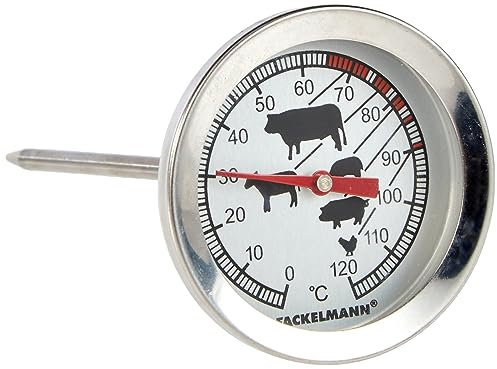 Fackelmann Termometro per Carne, Acciaio Inox, Argento, 11 cm