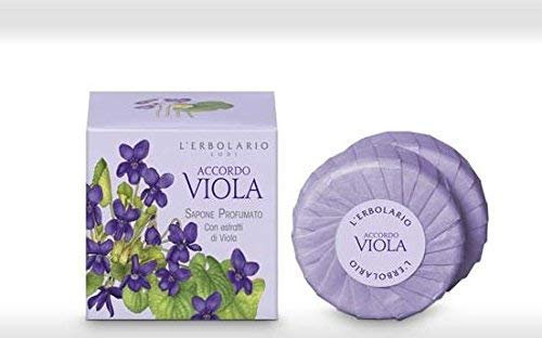 L'ERBOLARIO jabón perfume Accordo PÚRPURA 100 g en caja JABÓN Violeta parfum