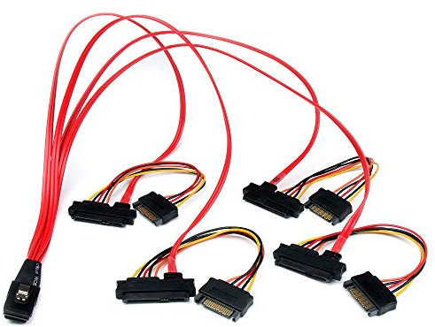 StarTech.com Internes Serial-Attached SCSI Mini SAS Kabel 50cm - SF-8087 auf 4x SFF-8482 - Internes Mini SAS Kabel zu 4x SATA
