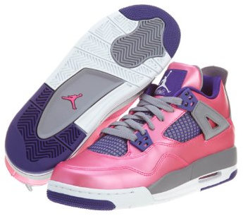Jordan Nike Girls Air 4 Retro GS, EU:38;Farbe:Pink/Lila