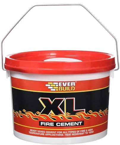 Everbuild XL Fire Cement Resistant to Temperatures Up to 1250˚C, Buff, 2kg | Ready Mixed