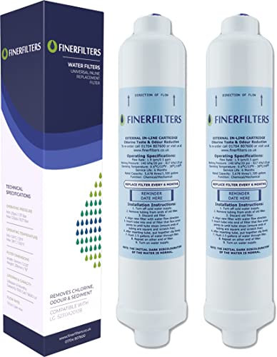 Finerfilters FF-6010PF Fridge Water Filter Compatible with LG BL9808 / 3890JC2990A / 5231JA2010B / 3650JD8050A Filters (2 Pack)