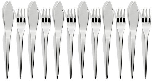 SERAFINO ZANI Kyoto Posate per Pesce, Confezione da 12 Pezzi