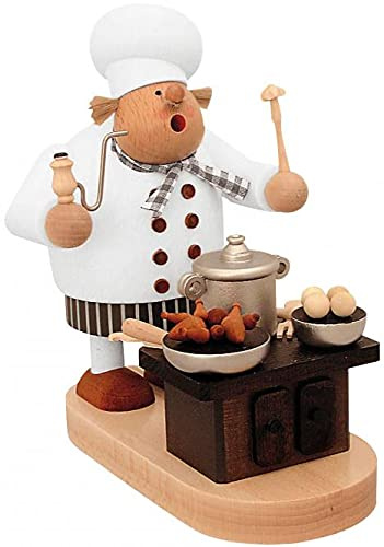 Rudolphs Schatzkiste Smoking Figure Cook 20 cm Smoke Figure Smoking Man Figurine Incense Man ore Mountains