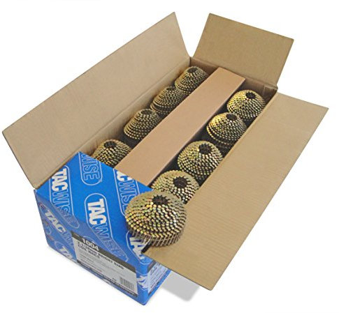 Tacwise 1004 Clous en Rouleau à Tête Conique de Type 2,1 / 38 mm, Pointe Diamant, Tige Annelée, Acier Sans Protection, Inclinés à 16°, Assemblée par Fil, Lot de 14.400