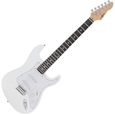 LA Electric Guitar by Gear4music, White