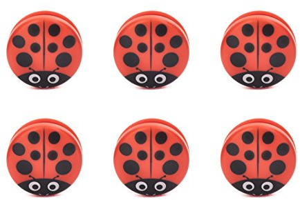 Kikkerland Bag Clip Coccinella Chiudipacco Plastica, Rosso, 10 x 3 x 19 cm