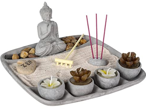 Atmosphera Créateur d'intérieur JARDÍN Zen Cemento Gris 24X24X12 CM