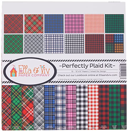 Reminisce Ella & Viv von Zeiten eav-928 Ella & Viv perfekt kariert Scrapbook Collection Kit Ella & Viv perfekt Plaid Scrapbook Kit