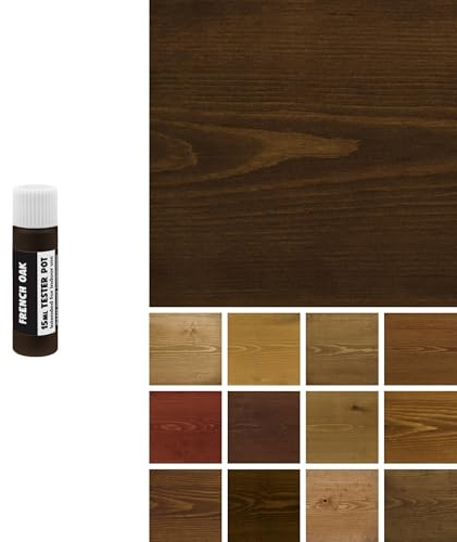 Littlefair's Wood Stain Water-Based - (French Oak) – Non-Toxic, Eco-Friendly & Quick Drying - Easy-to-Apply, Concentrated Formula for All Wood Types – 15ml Tester Pot