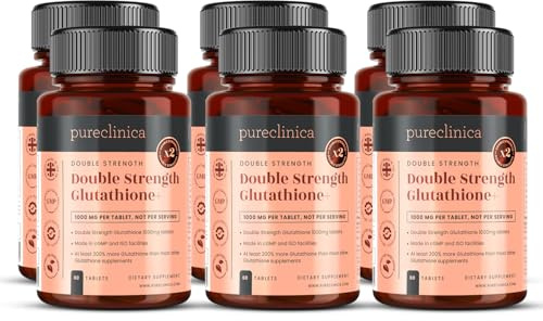 Glutation 1000 mg – 6-pack, 360 tabletter – med 500 mg reducerat glutation, 300 mg ALA och 200 mg vitamin C per tablett