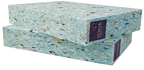 2 x Ruth White Recycled Chip Foam Full Height Yoga Blocks, 5cm / 2 inch