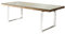 invicta INTERIOR Massiver Esstisch Barracuda antik Teak Holz mit Stahl Kufenfüßen 180cm inkl. Glasplatte Konferenztisch Holztisch