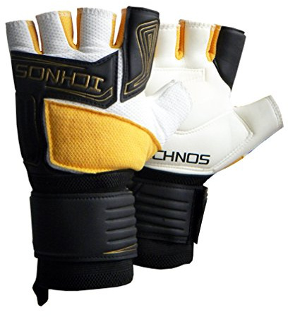 Ichnos Futsal adult size cropped fingers five-a-side goalkeeper gloves (8)