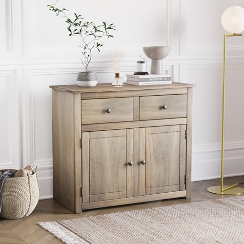 Vida Designs Panama, credenza con 2 ante e 2 cassetti, mobili in pino massiccio