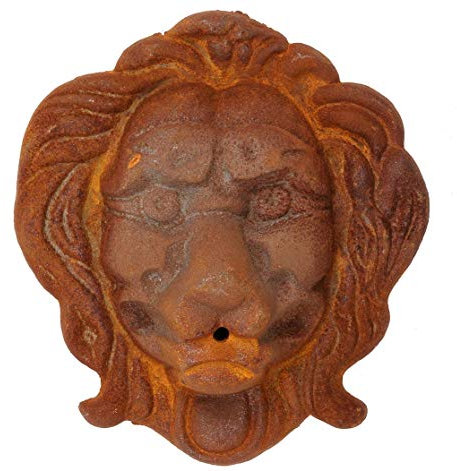 aubaho Leone Testa di Leone Decorazione Ferro Fontana a Muro Gargoyle Figura di