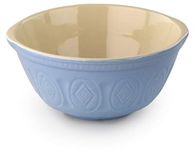 Tala Traditional Ceramic Stoneware Mixing Bowl, Blue/Cream