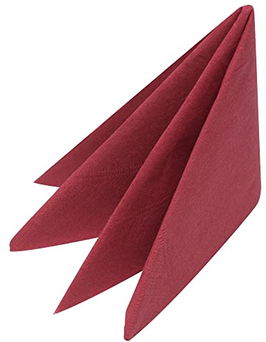 Swantex Burgundy Napkins 33cm 2ply - Pack of 100 | Disposable Napkins, Party Napkins, Paper Napkins, Dinner Napkins