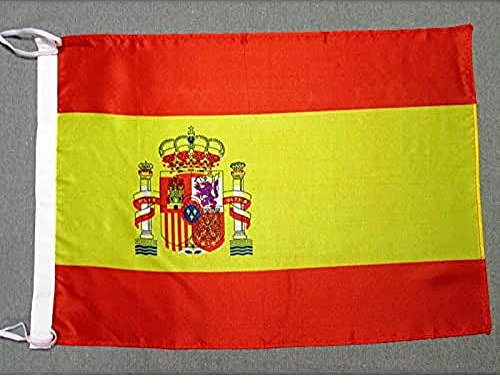 AZ FLAG - Drapeau Espagne - 45x30 cm - Pavillon Espagnol Polyester Léger Avec Deux Cordelettes - 20g
