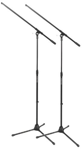 OnStage MS7701B Euro Boom Microphone Stand Bundle (Black) (2 Items)