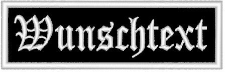 Aufnäher/Patch 10 x 3cm, Rechteckig, Wunschtext - personalisiert