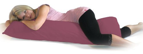 Dukal | Bezug für Seitenschläferkissen | 40x140-40x145 cm | aus hochwertigem DOPPEL-Jersey | 100% Baumwolle | Farbe: Altrosa