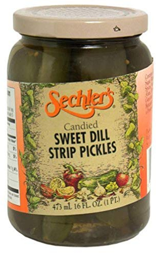 Sechler's, Pickle Candied Sweet Dill Strip, 16-Ounce (6 Pack)