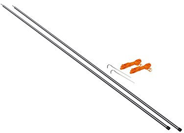 Vango Fibreglass King Poles - 130 cm, Silver, One Size