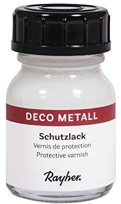 Rayher 2173300 Deco-Metall-Schutzlack, Flasche 25 ml, Weiß