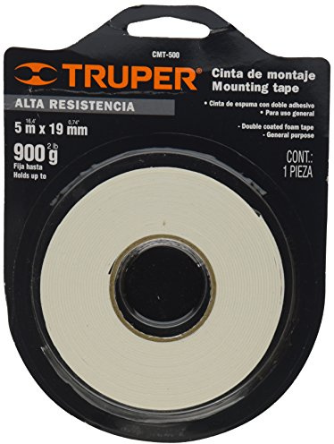 TRUPER CMT-500 3/4-Inch Double Sided Mounting Tapes 165Ft (5m)
