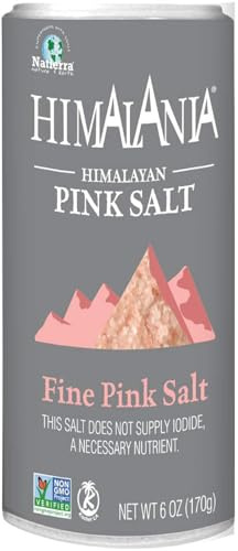 Natierra Himalania Himalayan Fine Pink Salt Shaker | Unrefined & Non-GMO | 6 Ounce