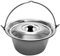 GRILLPLANET 9013 Gulaschkessel Edelstahl 15 Liter Edelstahl Materialstärke 1 mm und Deckel