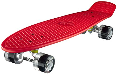 Ridge Origina 27 Nickel Cruiser Skateboard, Unisex-Youth, Rojo, 69 cm